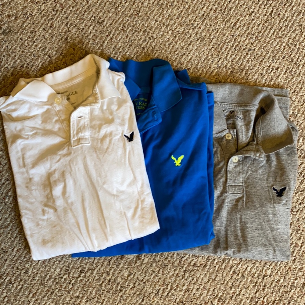 Bundle of 3 American Eagle shirts! 2 are L, 1 is M